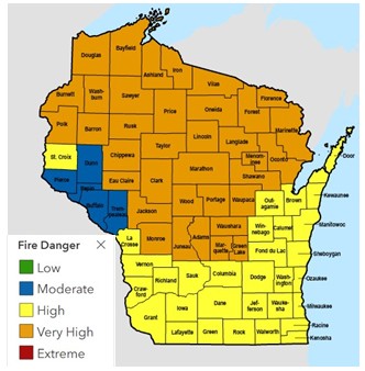 Fire Danger with Key 5 4 2026
